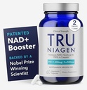 TRU NIAGEN PRO NAD + Suplement do Przeciwstawienia Starzeniu się i Regeneracji Komórki, 2 x 500 mg Opatentowany Niagen, 30 Służenia 124; Wspomaga energię komórkową 124; Nikotynamid Ribozyd (NR) Codzienne suplementy dla mężczyzn i kobiet