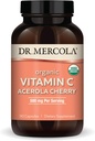 Dr. Mercola Organic Witamina C Acerola Cherry, 30 Służenia (90 Kapsułki), 500 mg na Podawanie, Suplement diety, Wspiera zdrowe funkcje immunologiczne, Nie- GMO, Certyfikowany USDA Organic