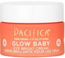 Pacifica Glow Baby Brightening Eye Cream - Witamina C pod oczami krem do ciemnych kręgów i puffiness, ekspres do kawy Infused Eye Brightener do zmęczonych oczu Fragrance- wolne 0,5 oz Czysty wegański dermatolog Tested