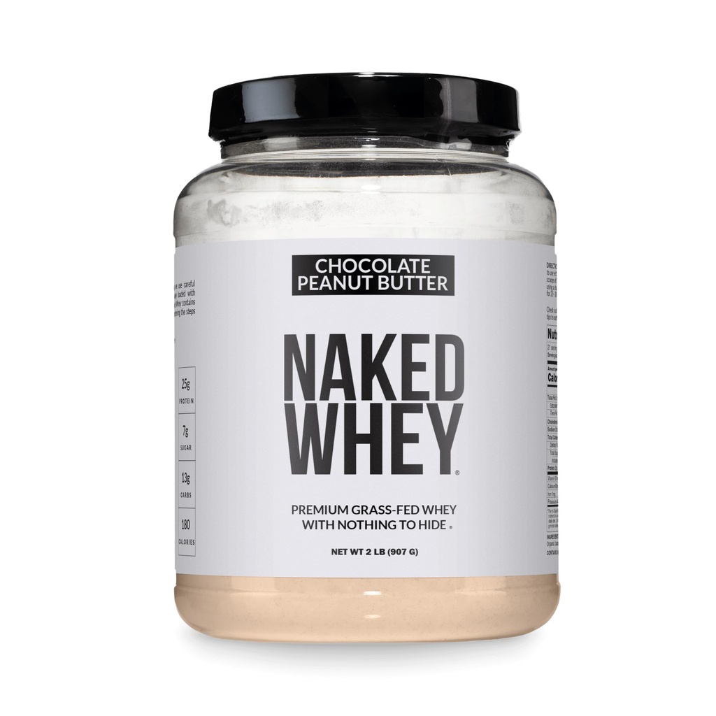 NAKED Czekoladowy masło orzechowe proszek z protein, serwatka z trawy, bez GMO, bez soi, i gluten Free. Nic sztucznego, Wzrost i odzysk pomocy - 21 Słupki
