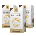 Solgar Full Spectrum Curcumin - 60 LiCaps, Pack of 3 - Superior Absorption - Mózg, Joint & Immune Health - Non- GMO, Wegan, Gluten Free, Dairy Free - 180 Razem Sługi