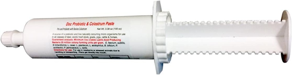 Doc Probiotyki 80cc Colostrum Paste Prebiotyki i Live Micro Encapsulated Żywe Kozy Probiotyki, Krowy, Owce koni, Świnie, Jelenie