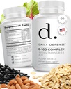 B Kompleks witamin dla mężczyzn i kobiet B- 100 Kompleks z witaminą B- 6, Witamina B- 12, Tiamina, & More - Plant Based Supplements for Immune & Cognitive Support - 60 Tablets