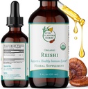 Reishi Tincture - Wsparcie układu nerwowego i immunologicznego, Układ oddechowy, Zdrowie układu sercowo-naczyniowego i Metabolicznego, Skupianie i spokój umysłu, Suplement ziołowy - 2 Fl Oz