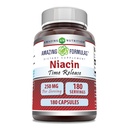 Amazing Supples Niacin (Witamina B3) 250 mg 180 Suplement Kapsułek Desorpcja 124; Non-GMO Desorpcja 124; Gluten Free Between 124; Made in USA
