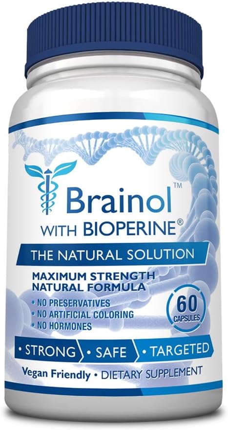 Fungawir Brainol - Ukierunkowany suplement wsparcia dla mózgu - Witaminy B, Magnez, Acydy aminowe, ziele dziurawca zwyczajnego, Fosfatydylseryna, Ginkgo Biloba - Vegan- Friendly - 60 Kapsułki - 1 Miesiąc Dostawy