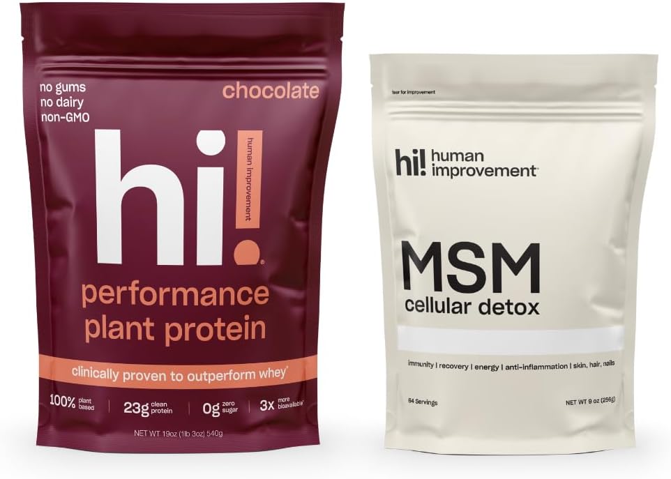 Ludzka poprawa Czekoladowa Performance Protein and MSM Cellular Detox Bundle
