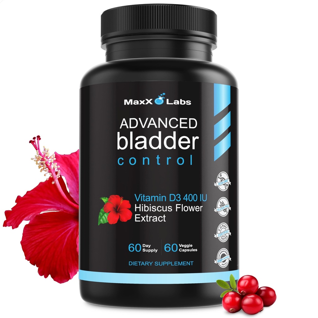 Advanced Bladder Control Supplements for Women & Men - Wspiera zdrowie traktu moczowego - Pomaga nadczynność pęcherza moczowego & Zakażenie traktowe - Pigułki żurawinowe w / Wyciąg z nasion dyni