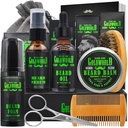 Beard Kit Beard Grooming Kit w / Beard Wash / Shampoo Beard Oil Balm Szczoteczka grzebień E- Book Christmas Stocking Stuffers Prezenty Pomysły dla mężczyzn On Tata Chłopak Męża