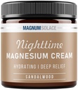 Lody magnezowe - Nocny krem magnezowy - Zastosuj do mięśni nóg, ramion lub klatki piersiowej - Chlorek magnezowy - USA Made and Safe for Kids (Sandalwood) 4 Fl Oz (Opakowanie 1)