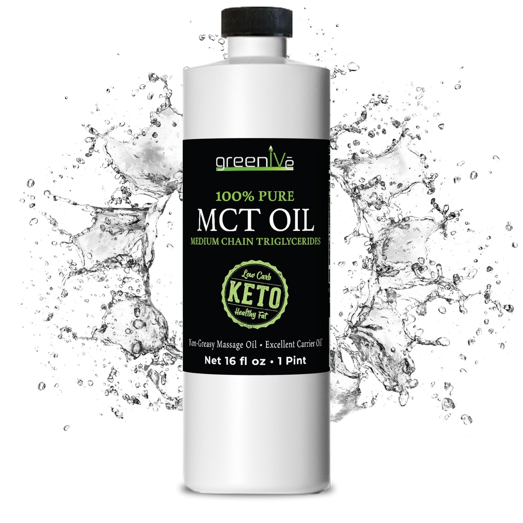 GreenIVe MCT Oil Body and Mind Fuel Non GMO 100% Pure MCT (16 unce)