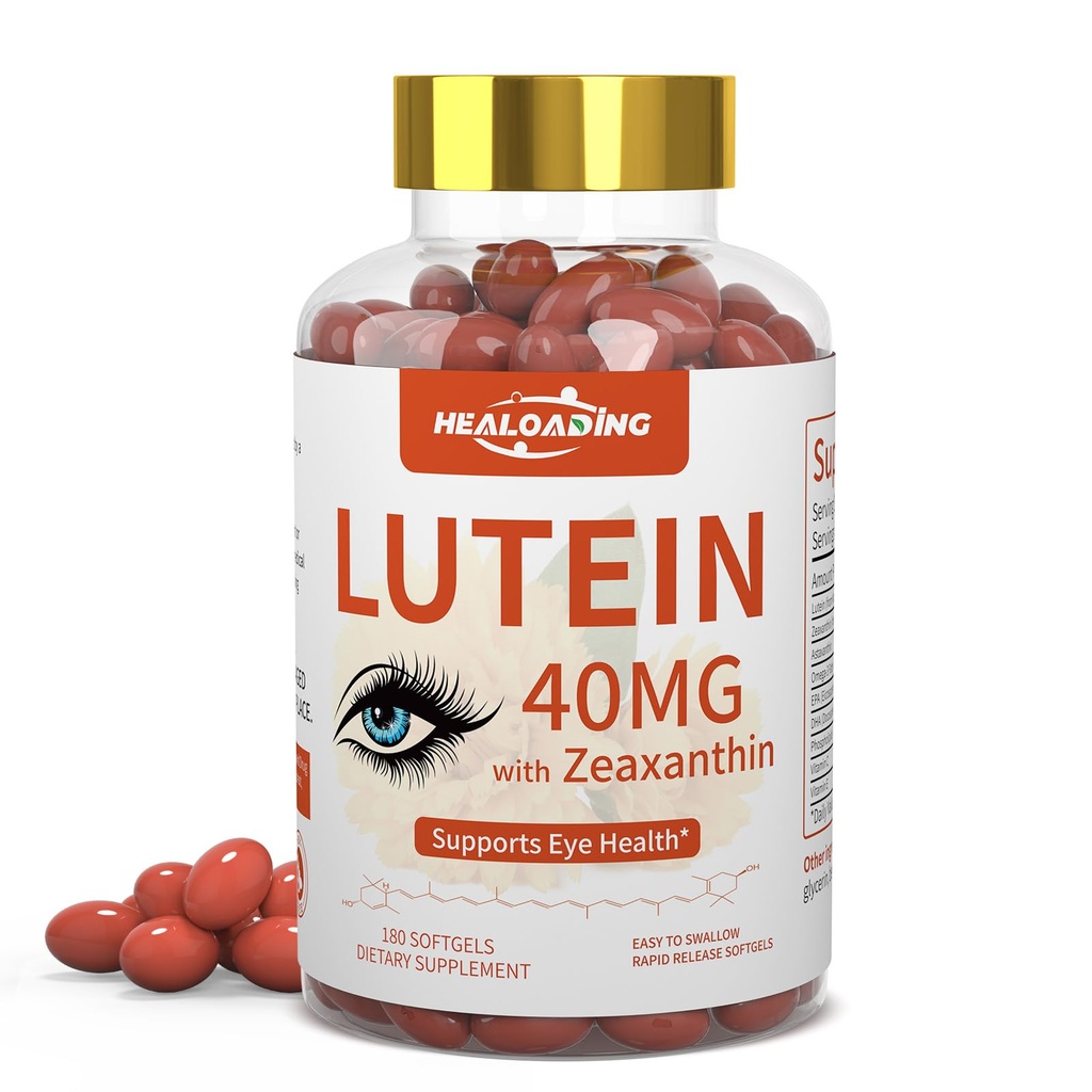 Luteina i Zeaksantyna Suplement Softgels: Witaminy i suplementy z witamin C, E, Omega 3, Luteina i Zeaksantyna do poprawy widzenia i łagodzenia zmęczenia oczu