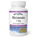 Relaks Melatonina 3 mg przez naturalne czynniki, Natural Sleep Aid, Resets the Sleep- Wake Cycle, 90 tabletek do żucia (90 porcji), Peppermint Flavor