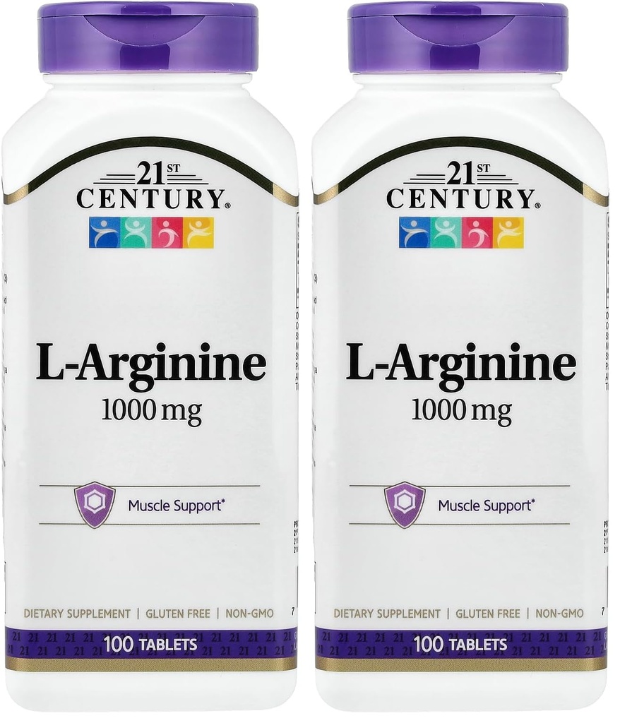 21. wiek L- arginina 1000mg, maksymalna moc 100 ea (opakowanie po 2)