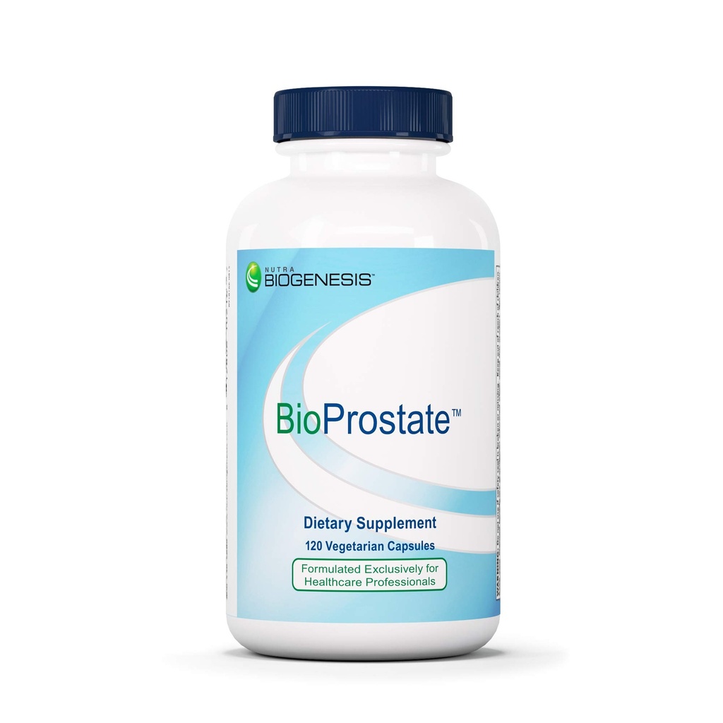 Nutra BioGenesis BioProstate - Saw Palmetto for Men, Prostate Health Supplements for Men, Moczenie Flow Support with Pumpkin Seed, Nettle & Pygeum - 120 Vegan kapsułki