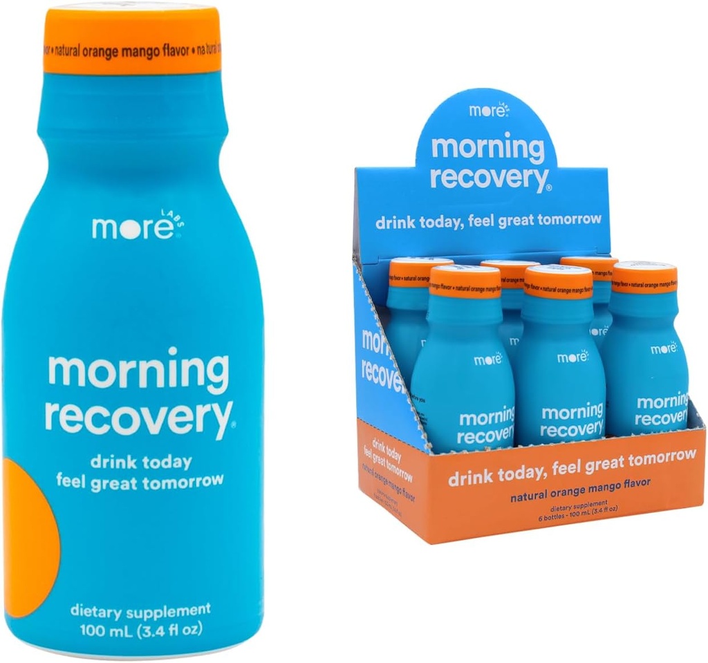Poranna windykacja Electrolyte, Ostrze mleczne Distle Proprietary Formulacja do hydrate Podczas picia, Wysoko rozpuszczalny płyn DHM, Nie GMO, Wegan, Gluten- Free, Pomarańczowy Mango, Opakowanie 6