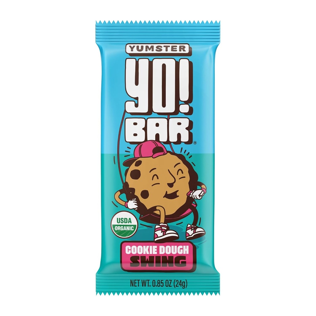 Yo! Bar Bearded Brothers Vegan Organic Kids Bar, Cookie Dough (25 Barów) - Gluten Free, Paleo i Whole 30 British 124; Soy Free, Non-GMO, Niska Glicemia, No Sugar Added, Fiber + Whole Foods