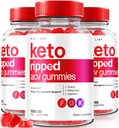 Rize laboratoria (Pack of 3 Keto Ripped ACCV Gummies, Oficjalne Keto ACV Gummies Advanced Weight Support, Wszystkie naturalne jabłko Cider Ocet, Premium Keto Plus ACCV Gomitas Recenzje (180 Gummies)