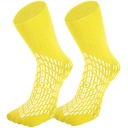 HCS Non-Slip Hospital Socks z uchwytami dla kobiet i mężczyzn (6 par) - 360 All- Around Tread Non-Slip Sock, Starsi / Seniorzy - Hospital Grip Socks, Kobiety, Mężczyźni - Spódnice pacjenta ryzyka upadku (żółty, regularny)
