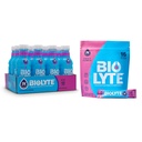 BIOLITE Electrolyte Drink & IV Napoje nawadniające Mix - Elektrolity FSA & HSA, Nawodnienie w proszku Pakiety, Chemioterapia Musi Hakes dla kobiet i mężczyzn - Berry, 12 Butelki, 16 Sticks