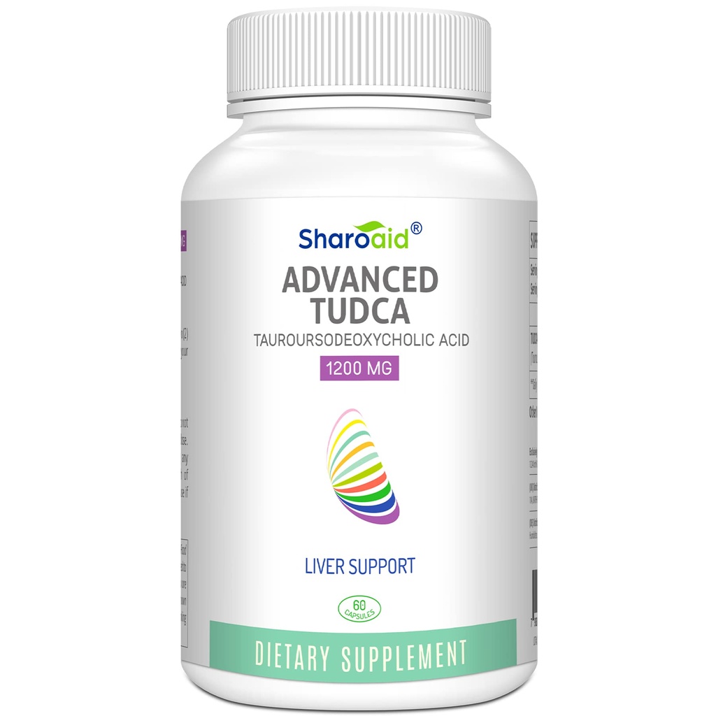 TUDCA Liver Supplements 1200 mg- Trzecia Strona Tested- Wysoka wytrzymałości- Bile Salts dla wątroby Detox Cleanse- Vegan Kapsułki dla wątroby, Nerki, pęcherzyk żółciowy Zdrowie, 1 Butel- 60 Kapsułki