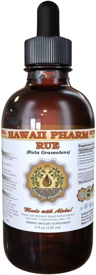 HawaiPharm Rue (Ruta graveolens) Liquid Extract, nalewka, Herbal Supplement, Made in USA, 2 fl.oz