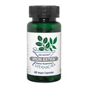 Vitanica Żelazo Extra, Żelazo Suplement wzmocniony wchłanianie z witaminy C 500mg, Metylofolat 400mcg, B12 Witamina 500mcg, Wapnia, Żółty Dock, Dandelion Root & Nettle Leaf Extract, Wegan, 60 Kapsułki
