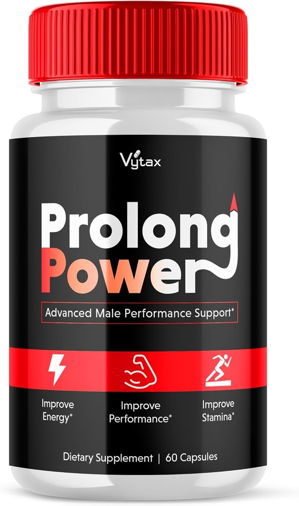 Prelong Power Pills Supplement, Pro Long Power Men 's Capsules Plus Advanced Maksymalna moc Witamina Formuła Pastyllas, Peak Performance Energy Mężczyzna Wszystkie naturalne wsparcie Capsulas Health (60 Count)