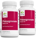 Terry Natural Pomegranate Seed Oil - Suplement diety do wsparcia zdrowia sercowo-naczyniowego - Herbal Non-GMO Suplement z Omega- 5 & Granat Extract - 60 Softgels, 2 Pack