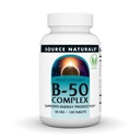 Źródło Naturals B- 50 Complex - Supports Energy Production * - 50 mg - 100 Tablets
