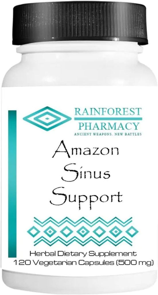 Wsparcie dla Sinus - 120 Kapsułki wegetariańskie, 500 mg 124; Naturalne wsparcie dla Sinus z Rainforest Botanicals
