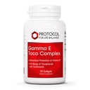 PROTOKÓŁ NA RZECZ ŻYCIA BALANCE Gamma E Toco Complex - Witamina E 300mg - Wsparcie przeciwutleniające - dla zdrowia układu sercowo-naczyniowego i zdrowia mózgu - z Tocotrienols - Halal & Dairy Free - 90 Softgels
