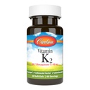 Carlson - Witamina K2 MK- 7 (Menachinon), 90 μg, wsparcie dla kości, biodostępność wapnia, Witamina K2, Witamina K-2, 60 Softgels
