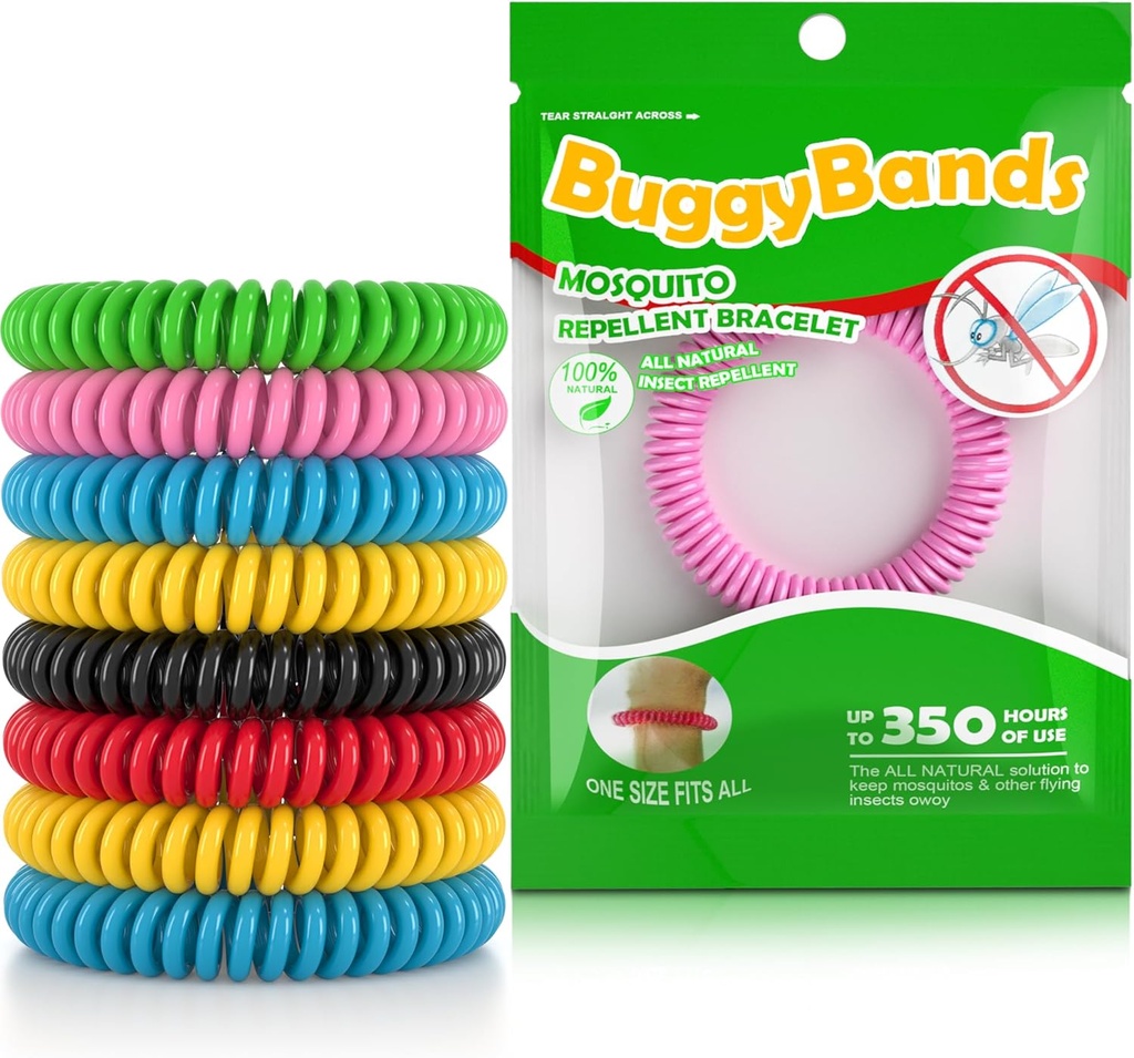 12 Pack Mosquito Repelent bransoletki, indywidualne owinięte, DEET Free, Naturalny i wodoodporny Band