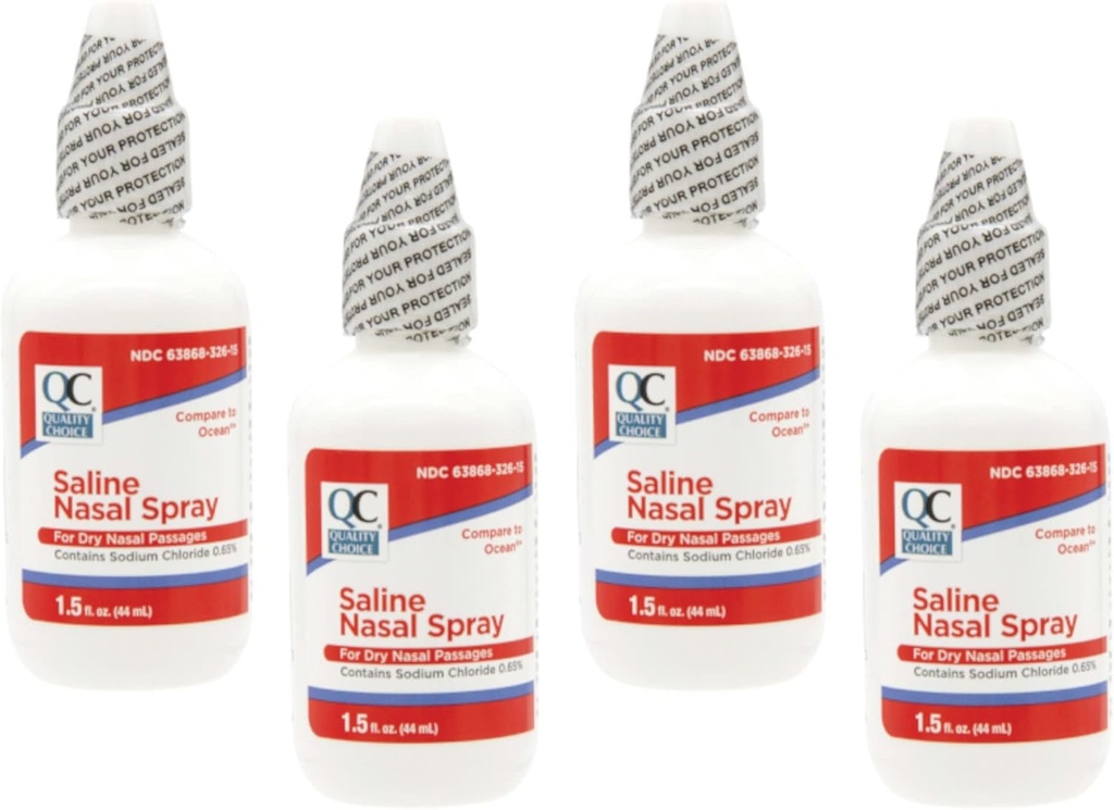 Wybór jakości Saline Nasal Relief, 1.5oz (Opakowanie po 4)