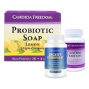 Suplement diety MASSE do właściwej trawienia - Probiotyczne Balance & Restore Formuła i Probiotic Lemon Body Mydło