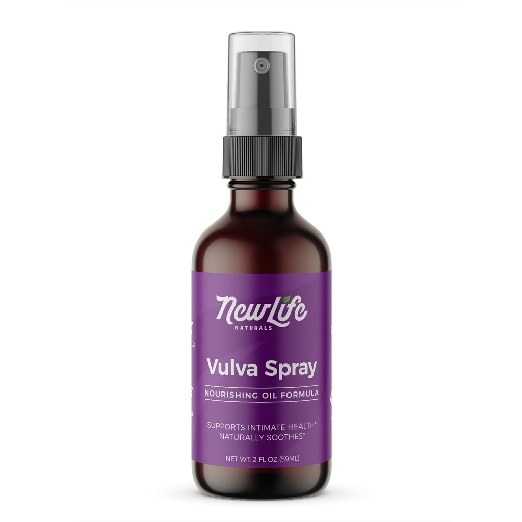 NewLife Naturals Feminine Spray Nawilżacz Waginalny dla suszenia Iritation PH Menopauza Wsparcie z Oliwki Oil, Lemongrass i więcej - 2 oz