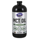 Now Foods MCT Oil Liquid (Soy Free, Non-GMO, Gluten Free, Corn Free, Dairy Free, Egg Free, Hexane Free, Keto Friendly, Kosher) - 946ml (Unflavoured)
