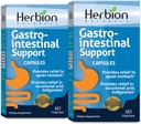 HERBION Naturals Gastro- jelitowy Mieszanka Ziołowa do roztrzęsionych stomach Relief, Zdrowie i Funkcja przewodu pokarmowego, Sporadyczne niestrawność kwasowa, Zdrowa Flora jelitowa, 60 Wegikapy - Opakowanie 2