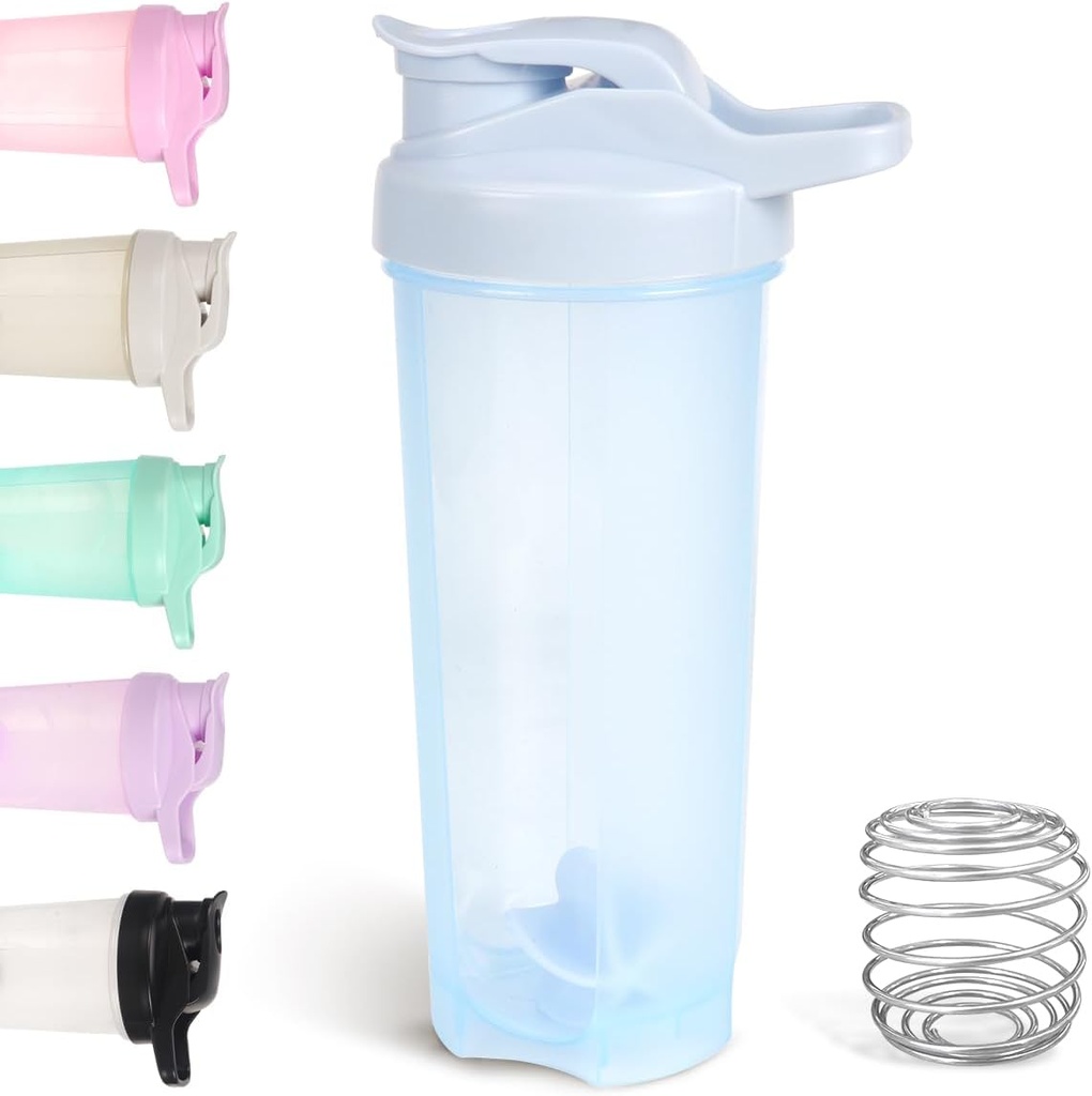 D.Y.A 24oz Shaker Butelka z przeciekiem Proof Support Shaker Cups for Protein Shakes Shaker Butelka na przedtreningi i podróż Aby przejść BPA Free & Easy Clean Protein Shaker Bottle, Blue