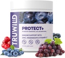 TruWild Protect + Vegan Immune Support & Antioksydant, All Natural Witamina C, Cynk, Magnez, Resveratrol, Acai, Nie GMO, Suplement kapsułki gluten Free Made in USA cGMP, 30 Sług