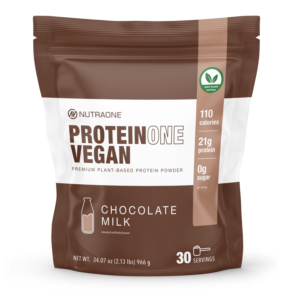 Białko NutraOne Vegan Plant - Proszek białkowy Wegański Proszek, Bezmleczny, Pea and Rice Protein (Mleko czekoladowe)