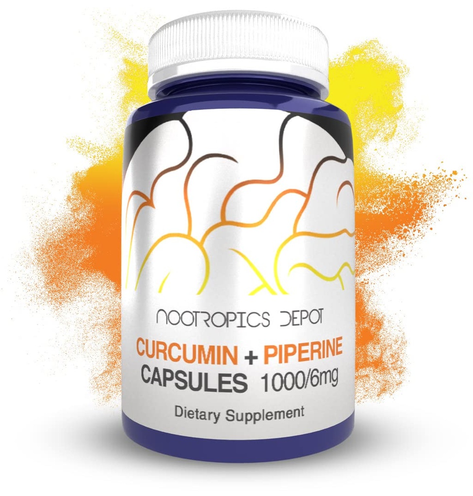 Nootropics Depot Curcumin + Piperine kapsułki 124; 1000mg Curcumina + 6mg Piperyna 124; 60