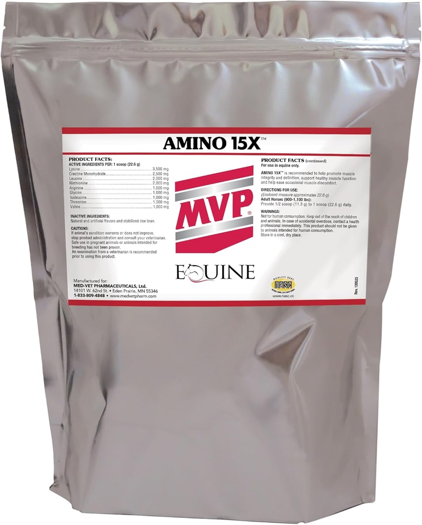 Amino 15X (6 lb) -Wspiera zdrowe mięśnie Funkcje, Rozwój i naprawa koni