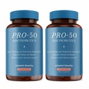 Witamina Bounty Pro- 50 Probiotic 50 Miliard CFU - 13 Suplement szczeliny dla mężczyzn i kobiet + Prebiotyki - Poparcie pożywienia i gut - Lactobacillus & Bifidobacterium - Opóźnione uwalnianie kapsułki, 2 opakowania