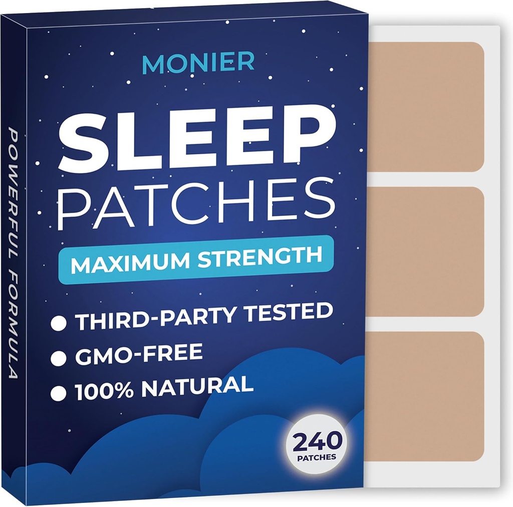 Łaty senne dla dorosłych Ekstra siła 124; Easy- to- Zastosuj łatę senną z Melatonin & Valerian 124; Relax & Wake Up Odświeżone 124; Długotrwały komfort nocy dla mężczyzn i kobiet 124; 240 Łaty