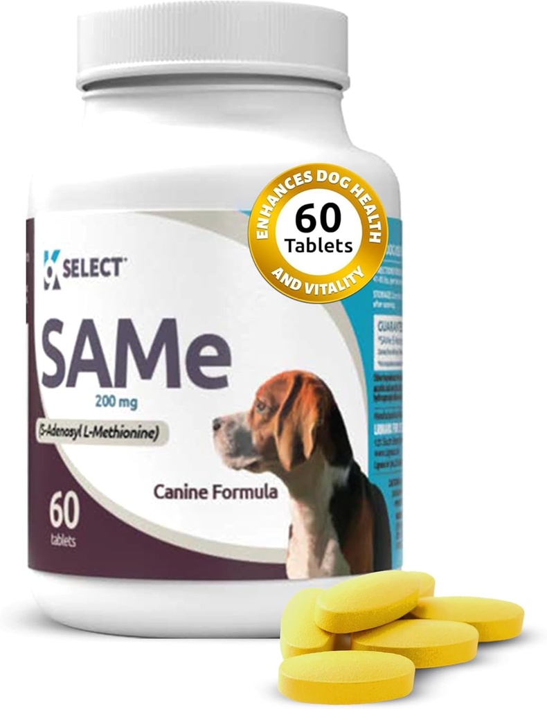 K9 Wybrać SAM- e dla średnich i dużych dorosłych psów, 60 tabletek, 200mg