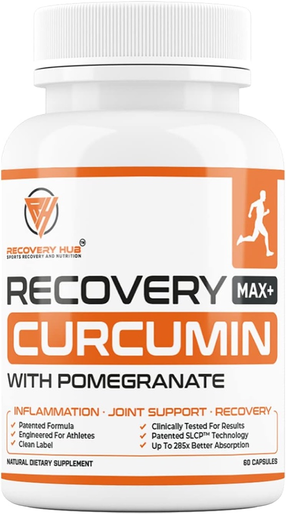 Odzyskiwanie MAX + Turmeric / Curcumin Supplement - Wspiera serce, mózg, układ immunologiczny, łączniki, Wątroba, Colon Health - Opatentowana formuła - Do 285x Więcej Wchłaniania - Gluten Free + Vegan - 60 Kapsułki