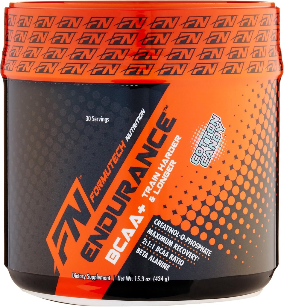 Endurance BCAA Plus, Intra Trening Zaprojektowany do treningu ciężej i dłużej z Beta Alanine, Bawełna Candy, 434 Gram