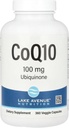 Lake Avenue CoQ10 Nutrition - Ubiquinone Supplement - Promotes Antioksydant Activity - Gluten Free, Non-GMO - 100 mg - 360 Veggie kapsułki